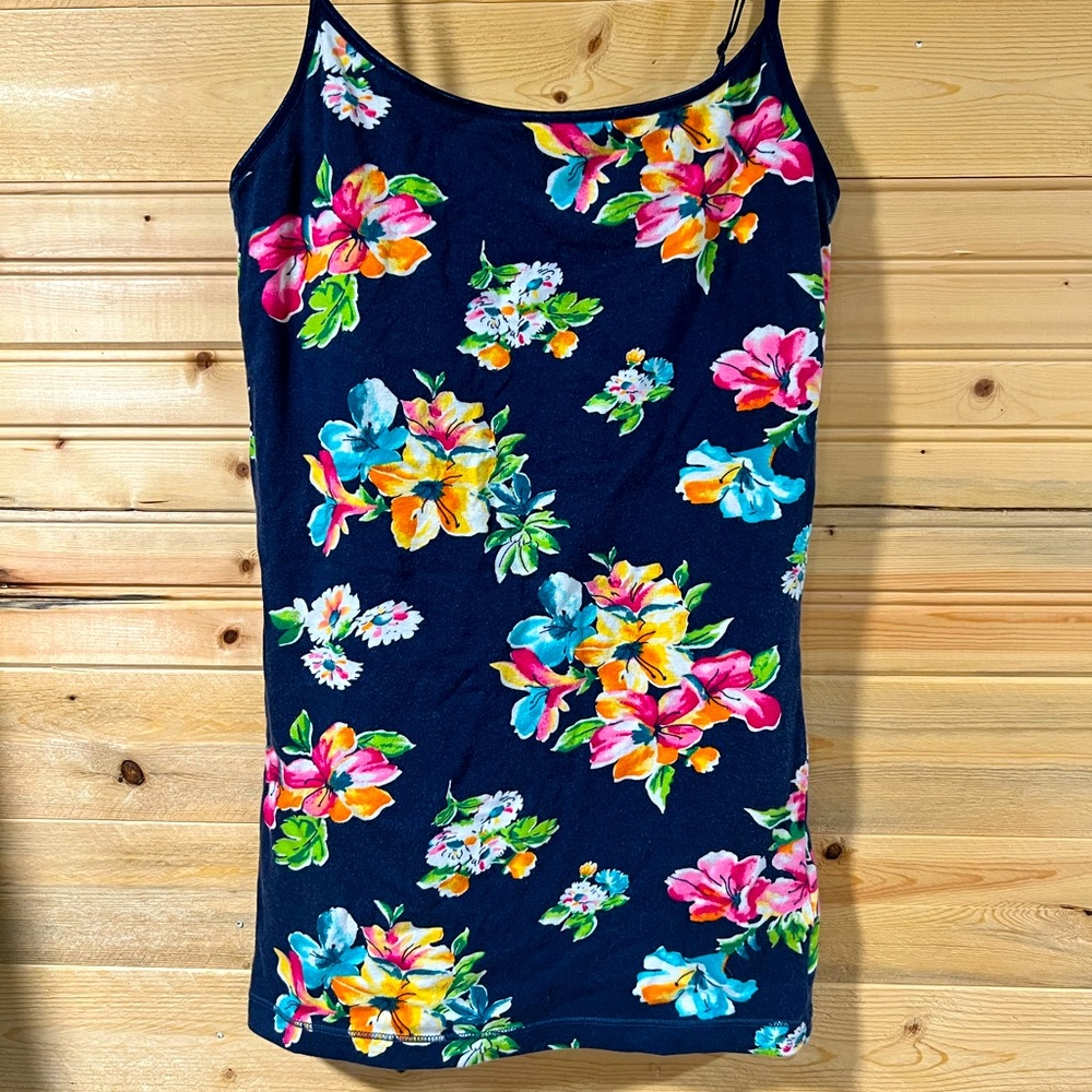Floral colorful tank top under shirt size medium